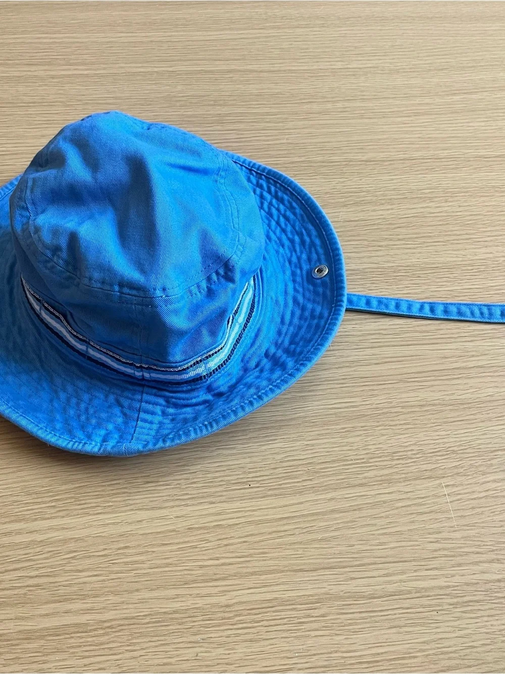 VTG 2004 baby GAP lightBlue Solid Bucket Hat 2-3 Years Unisex Toddler Chin Strap
